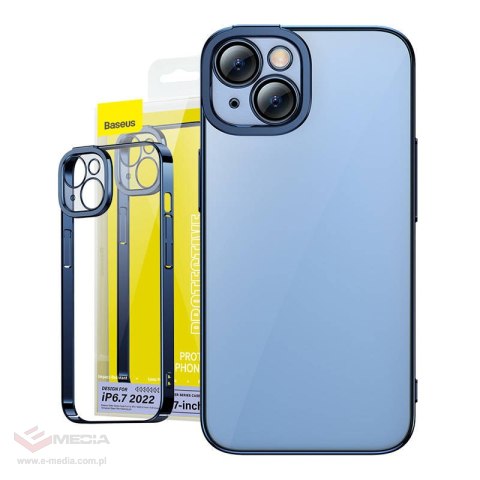 Zestaw ochronny BASEUS Glitter do iPhone 14 Plus (niebieski)