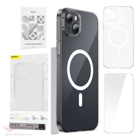 Zestaw ochronny BASEUS Magnetic Crystal Clear iPhone 13