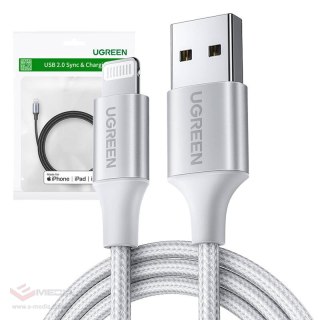 Kabel UGREEN US199 USB-A-Lightning 1.5m (srebrny)