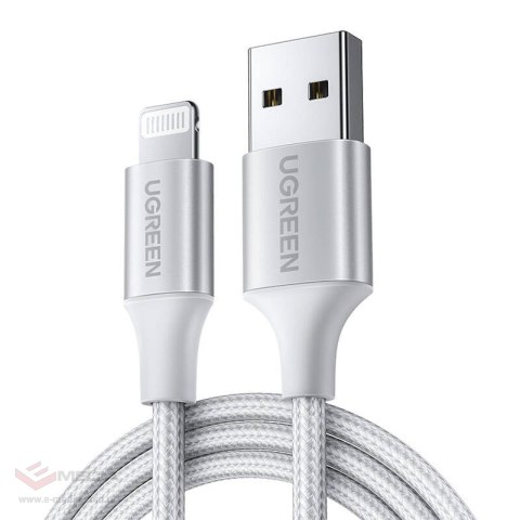 Kabel UGREEN US199 USB-A-Lightning 1.5m (srebrny)
