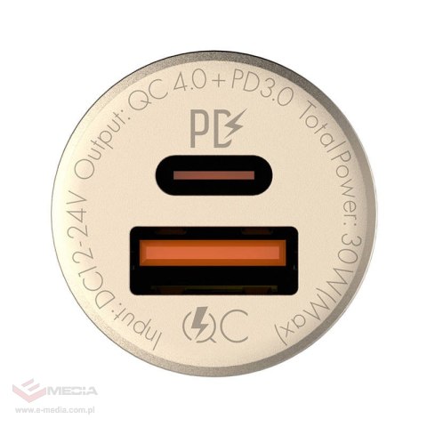 Ładowarka samochodowa LDNIO C506Q USB, USB-C + Kabel USB-C