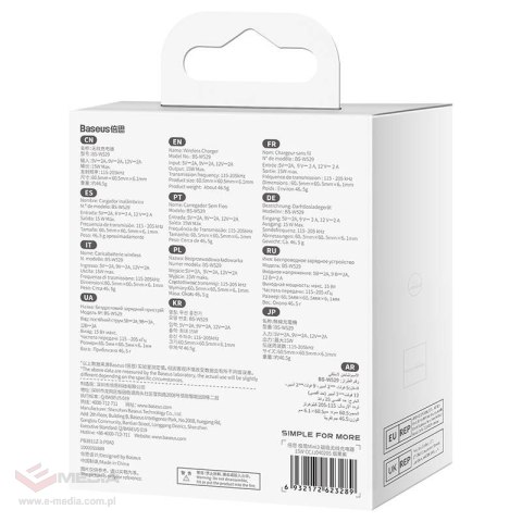 Magnetyczna ładowarka indukcyjna Baseus Simple Mini3 15W (fioletowa)