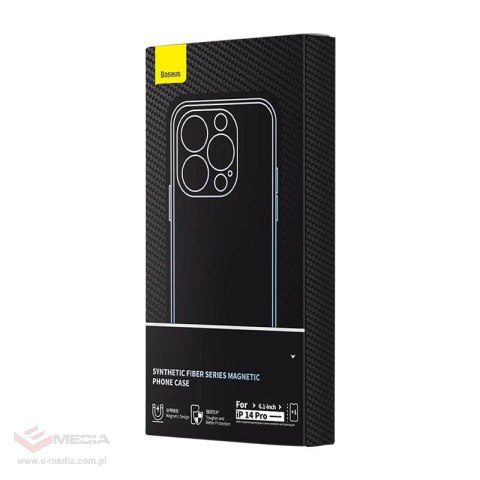Zestaw ochronny BASEUS Synthetic Fiber iPhone 14 Pro (czarne)