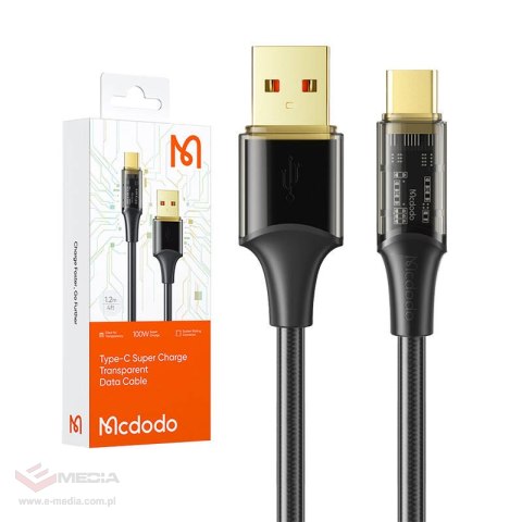 Kabel USB-C Mcdodo CA-2092, 6A, 1.8m (czarny)