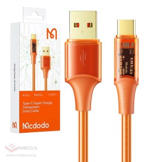 Kabel USB-C Mcdodo CA-2093, 6A, 1.8m (pomarańczowy)