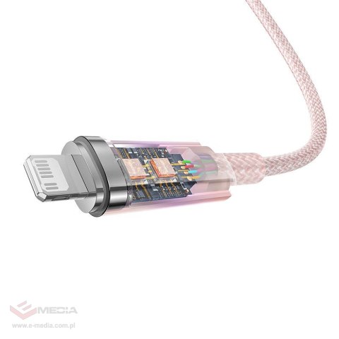 Kabel szybko ładujący Baseus USB-C do Lightning Explorer Series 20W (różowy)