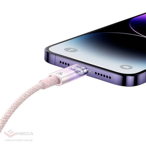 Kabel szybko ładujący Baseus USB-C do Lightning Explorer Series 20W (różowy)