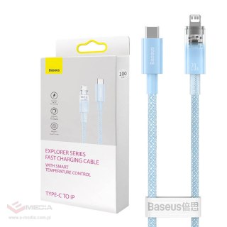 Kabel szybko ładujący Baseus USB-C do Lightning Explorer Series 2m, 20W (niebieski)
