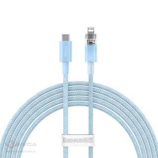 Kabel szybko ładujący Baseus USB-C do Lightning Explorer Series 2m, 20W (niebieski)