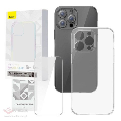 Zestaw ochronny BASEUS Corning do iPhone 12 Pro Max (przezroczysty)