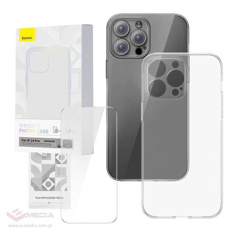 Zestaw ochronny BASEUS Corning do iPhone 14 Pro etui+szkło