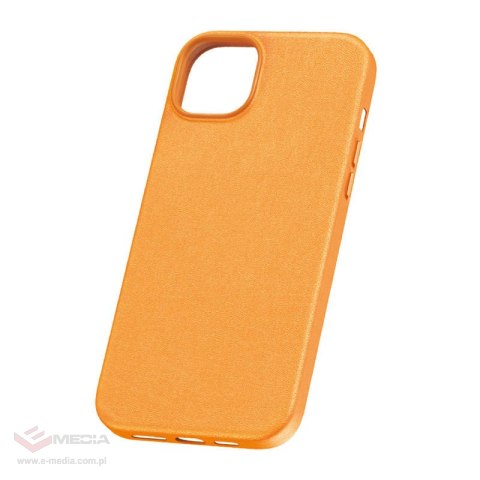 Etui BASEUS Fauxther Series iPhone 15 Plus (pomarańczowe)