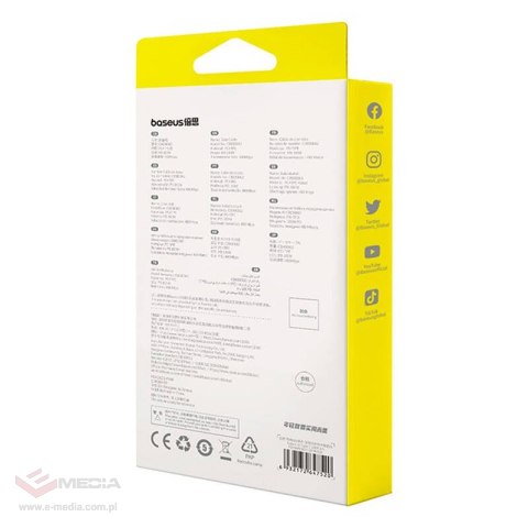 Kabel USB-C do USB-C Baseus Free2Draw, PD, 100W, 1m (biały)
