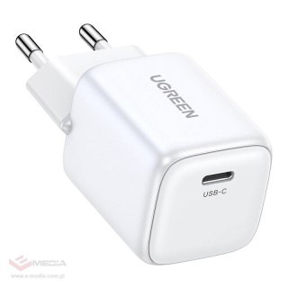 Ładowarka sieciowa UGREEN 15324 Nexode mini, USB-C, PD3.0, QC4.0, GaN, 20W (biały)