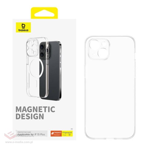 Etui magnetyczne BASEUS OS-Lucent Series iPhone 15 Plus (przezroczyste)