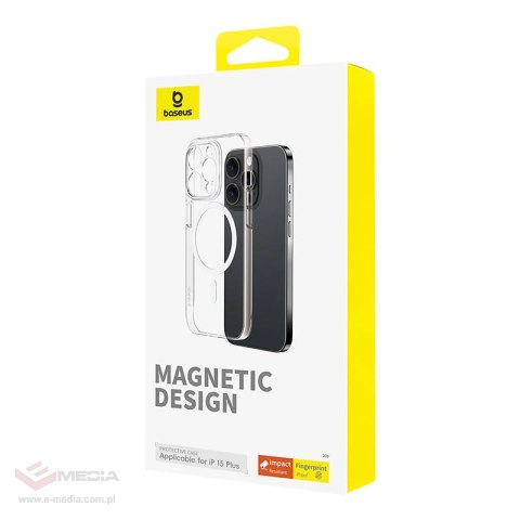 Etui magnetyczne BASEUS OS-Lucent Series iPhone 15 Plus (przezroczyste)