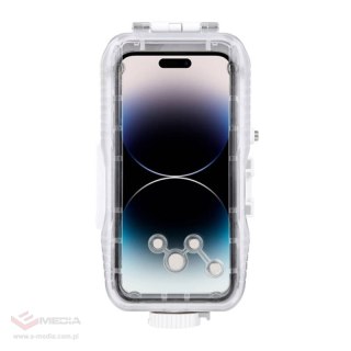 Etui wodoodporne PULUZ iPhone 11-15 Pro Max do 40m (białe)