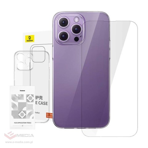 Etui BASEUS iPhone 14 Pro Max zestaw (przezroczyste)