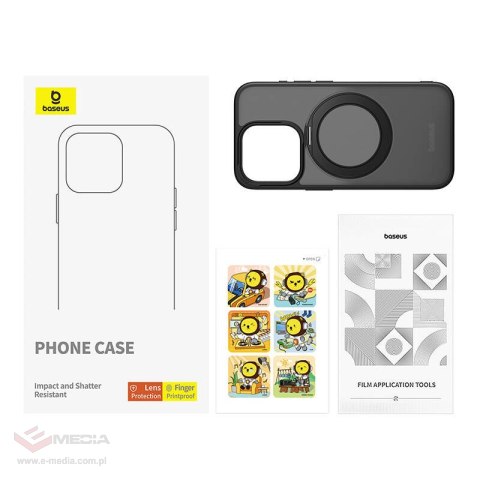Zestaw ochronny BASEUS SkyRing Magnetic do iPhone 13 Pro (czarne)