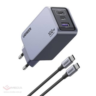 Ładowarka sieciowa UGREEN Nexode Pro 100W USB 2xUSB-C (szara)