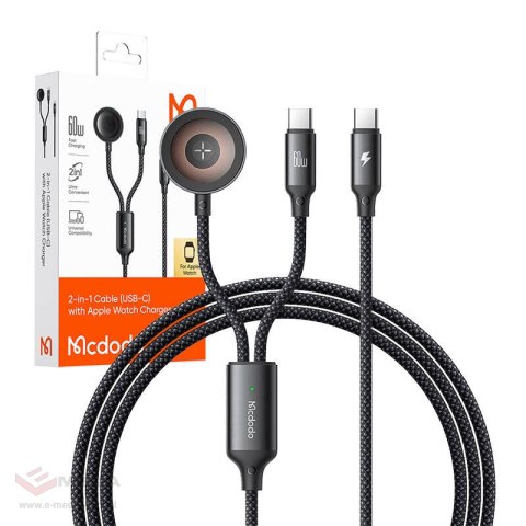 Kabel MCDODO CA-2200 USB-C + ładowarka Apple Watch 1.2m 60W