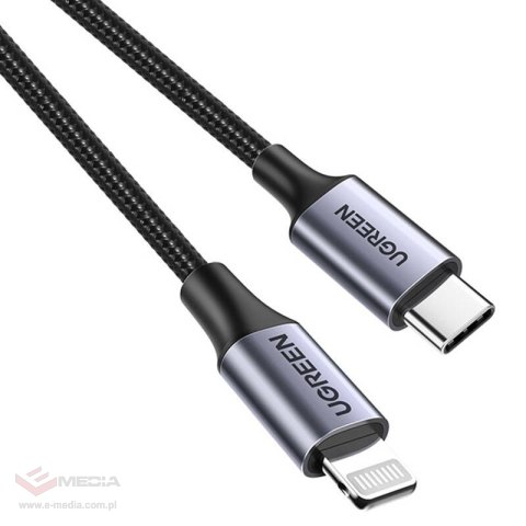 Kabel UGREEN US304 USB-C-Lightning 1.5m (czarny)