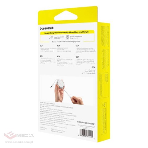 Kabel USB Baseus Free2Pull USB-C do iP 20W 1m (biały)