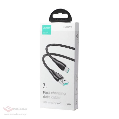 Kabel do USB-A / Surpass / Typ C / 3A / 3m Joyroom S-UC027A11 (czarny)