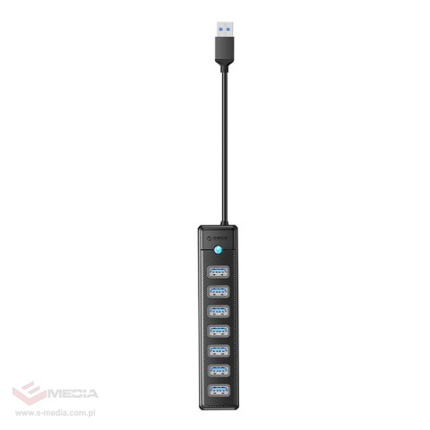 Hub ORICO PW7U 7-portowy USB 7x USB 3.0 (czarny)