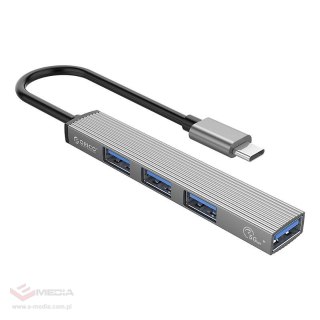 Adapter Hub Orico USB-C do USB 3.0 + 3x USB 2.0 (szary)