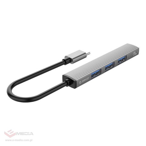 Adapter Hub Orico USB-C do USB 3.0 + 3x USB 2.0 (szary)
