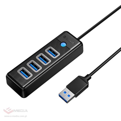 Hub USB ORICO PW4U-U3-015 4-portowy 0.15m (czarny)