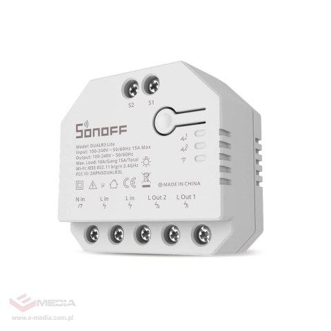 Przełącznik SONOFF Dual R3 Lite Wi-Fi 2-kanałowy