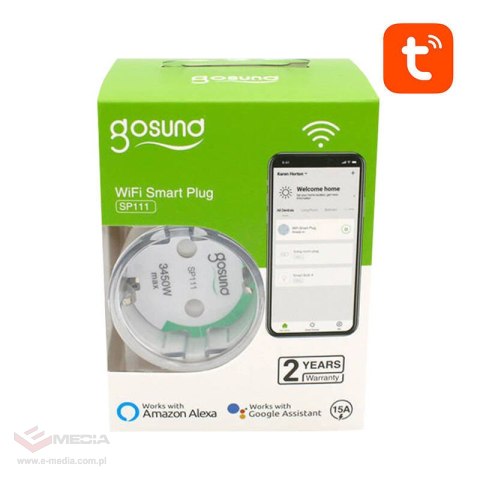 Gniazdko smart GOSUND SP111 16A 3680W Wi-Fi Tuya 2-pak