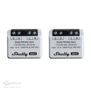 Sterownik SHELLY PM Mini Gen3 Wi-Fi/Bluetooth 2szt