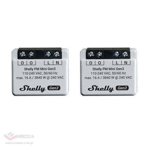 Sterownik SHELLY PM Mini Gen3 Wi-Fi/Bluetooth 2szt
