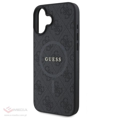 Etui Guess 4G Ring Classic Logo MagSafe na iPhone 16 - czarne