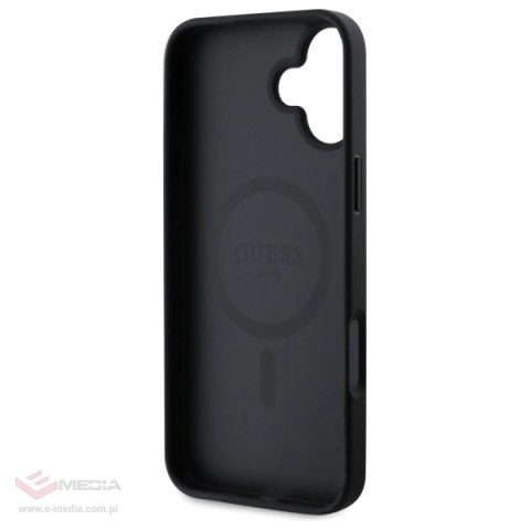 Etui Guess 4G Ring Classic Logo MagSafe na iPhone 16 - czarne