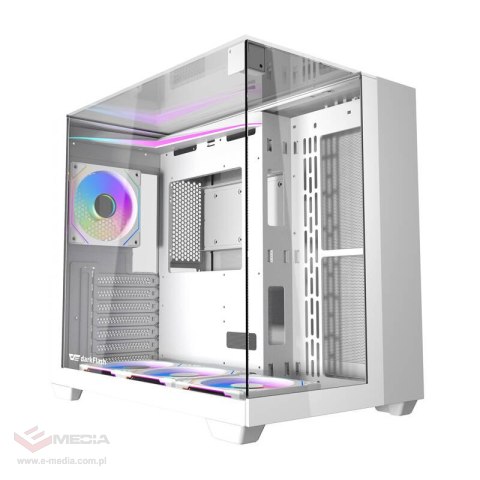 Obudowa komputerowa Darkflash TH285 (biała) + 4 wentylatory