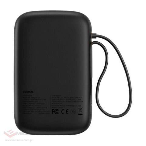 Powerbank BASEUS QPow 2 10000mAh 30W 2xUSB-C (czarny)