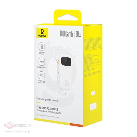 Powerbank BASEUS QPow 2 10000mAh 30W (biały)