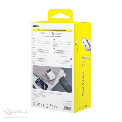 Powerbank BASEUS QPow 2 10000mAh 30W (biały)