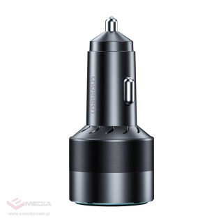 Szybka ładowarka samochodowa Choetech 63W Dual USB-C 45w+ USB-A 18w (czarna)
