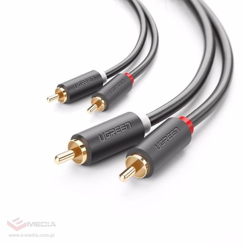 Kabel UGREEN AV104 2xRCA-2xRCA 1m (czarny)
