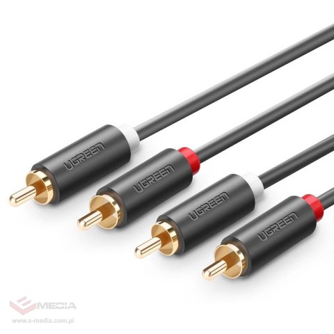 Przewód 2RCA (Cinch) do 2RCA (Cinch) UGREEN AV104 5m (czarny)