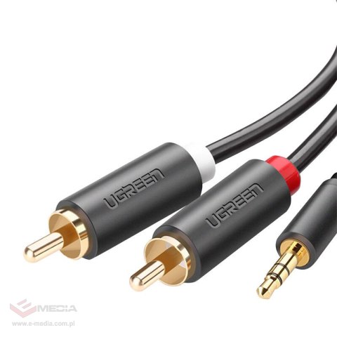 Kabel UGREEN AV102 jack 3,5mm-2x RCA 5m (czarny)