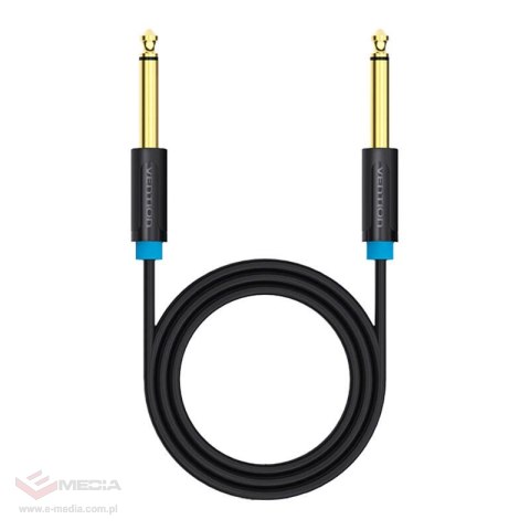 Kabel VENTION BAABI jack 6.35mm TS-TS 3m (czarny)