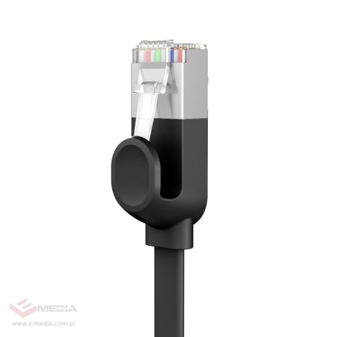 Płaski kabel sieciowy Baseus High Speed, Ethernet RJ45, Gigabit, Cat.6, 8m (czarny)