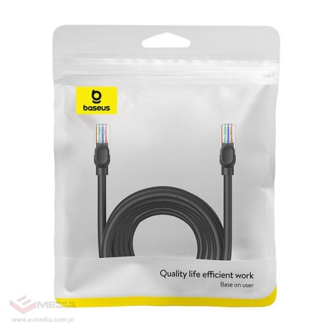 Kabel sieciowy Baseus Ethernet CAT5, 10m (czarny)