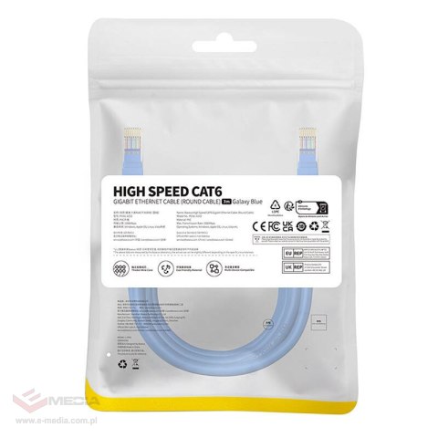 Kabel sieciowy Baseus Ethernet RJ45, Cat.6, 3m (niebieski)